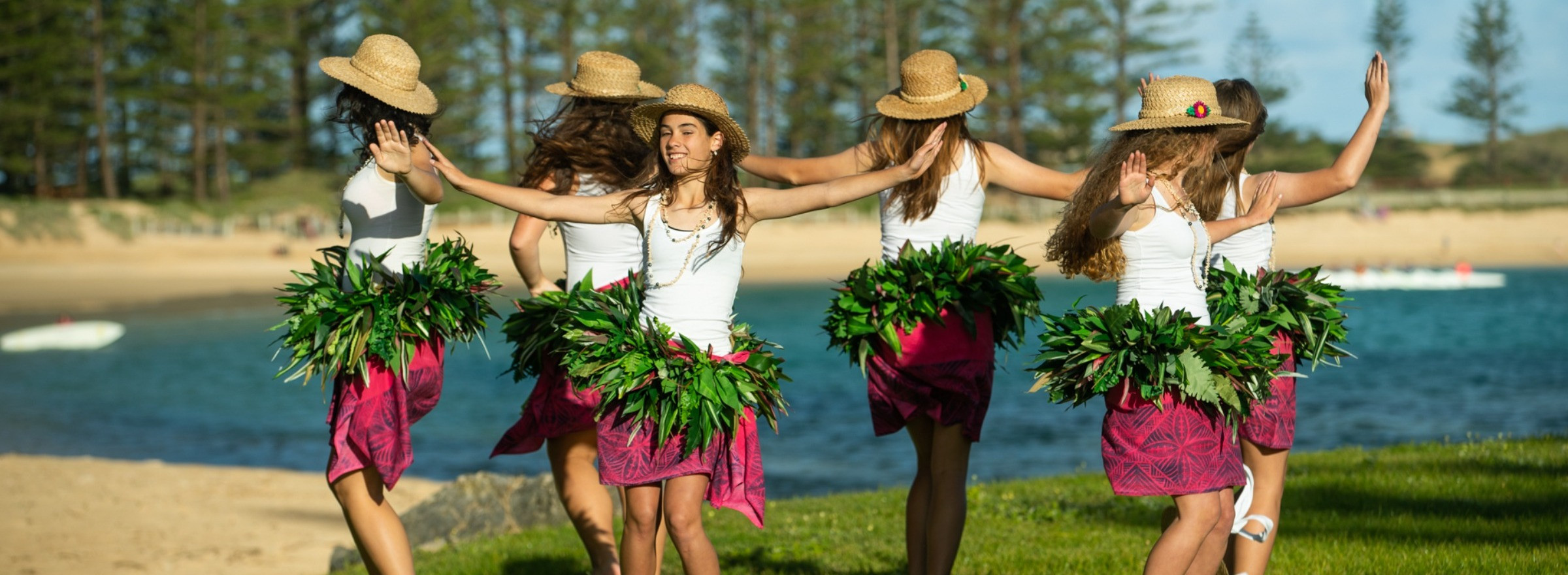 Dancers on Emily Bay Norfolk Island