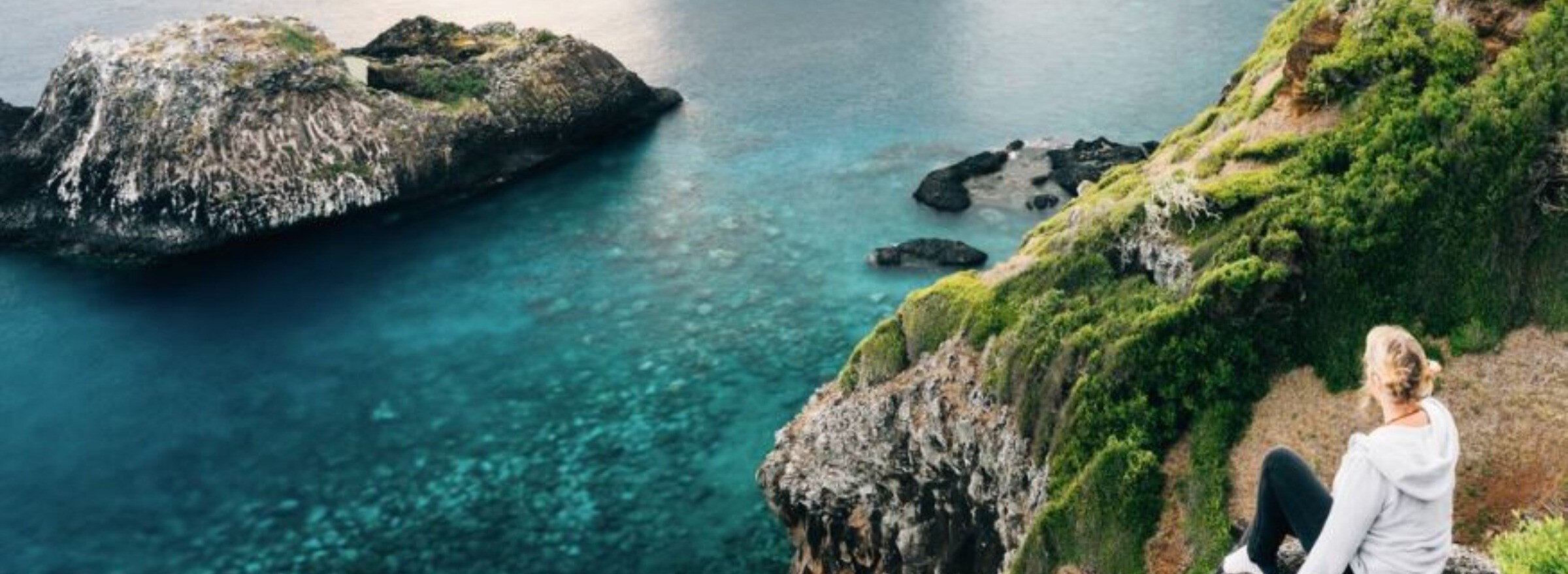 woman on cliffs norfolk island