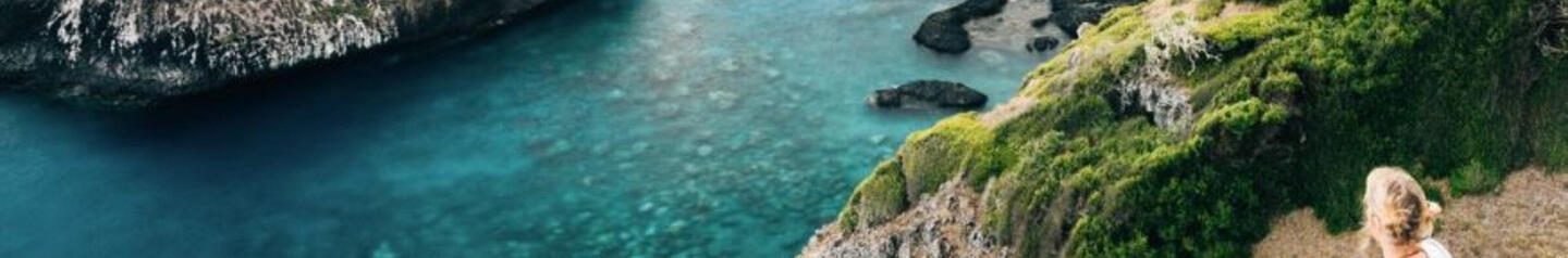 woman on cliffs norfolk island
