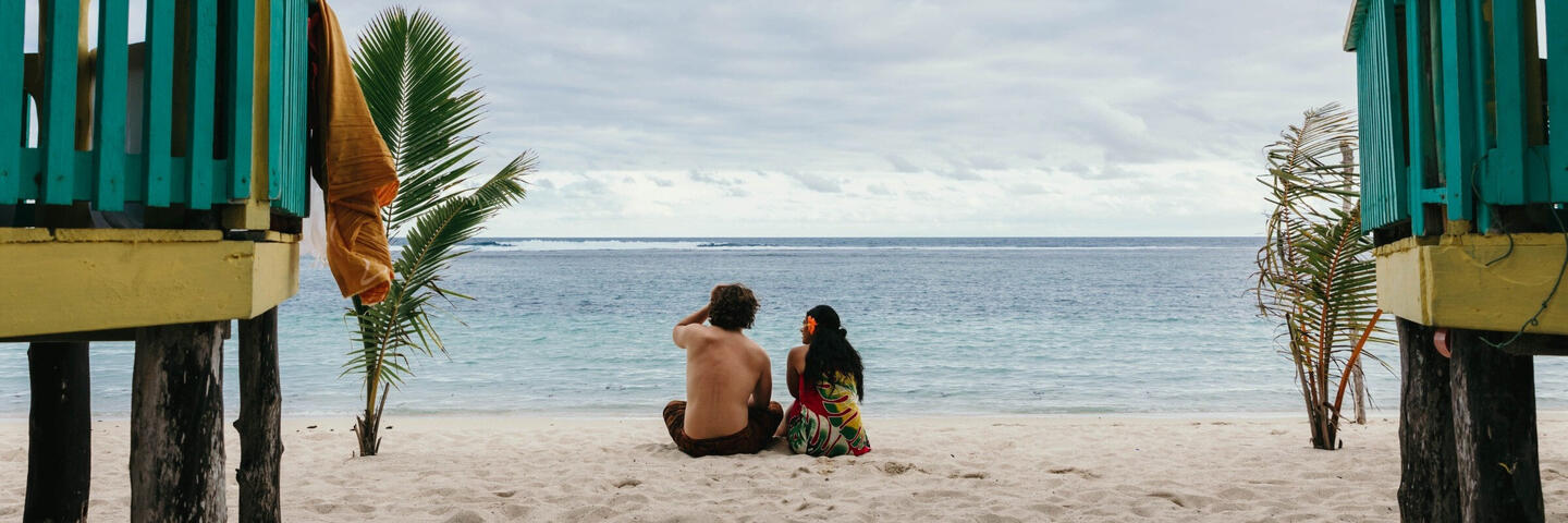 couple near Fales on beach