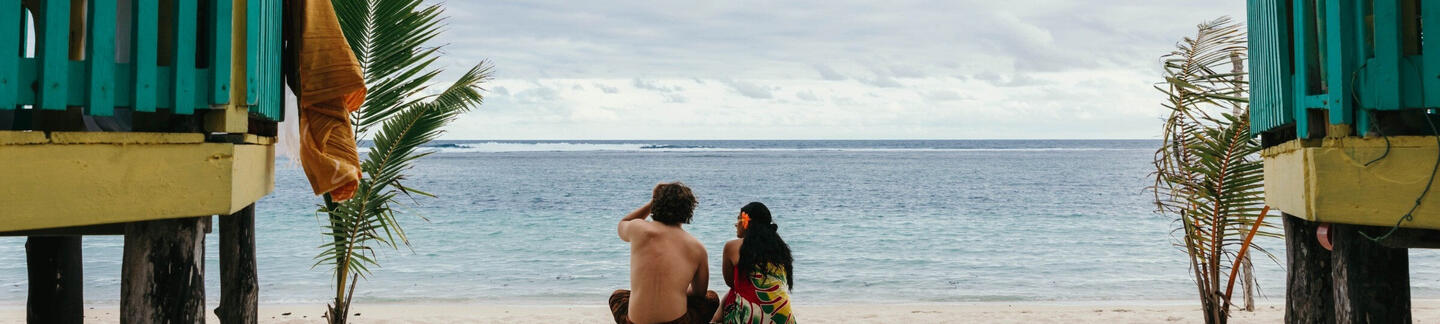 couple near Fales on beach