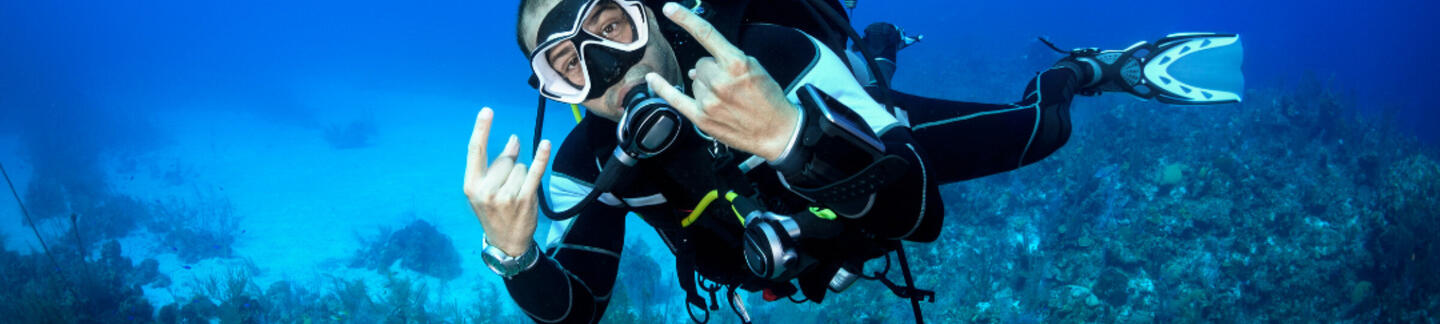 man diving