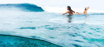 Surfing in Samoa