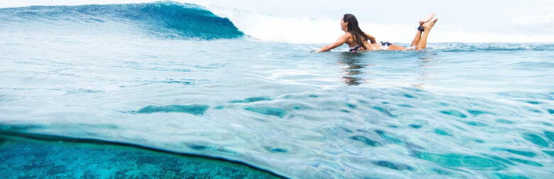 Surfing in Samoa