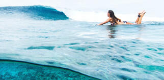 Surfing in Samoa