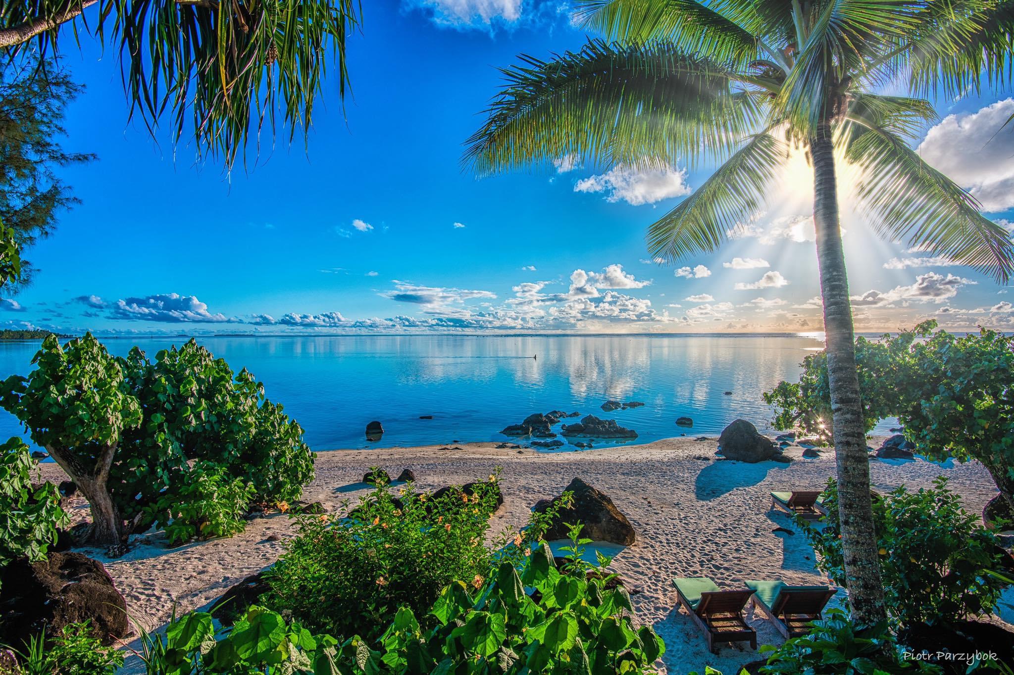 View from room Aitutaki Beach Resort