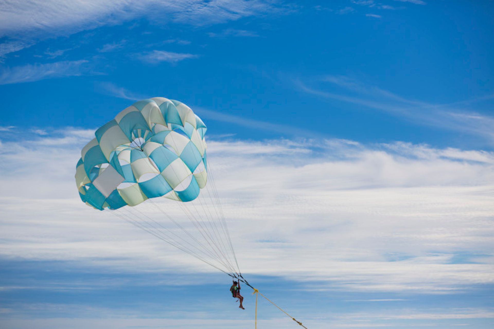 Parasailing in Fiji Fiji Parasailing over the sea