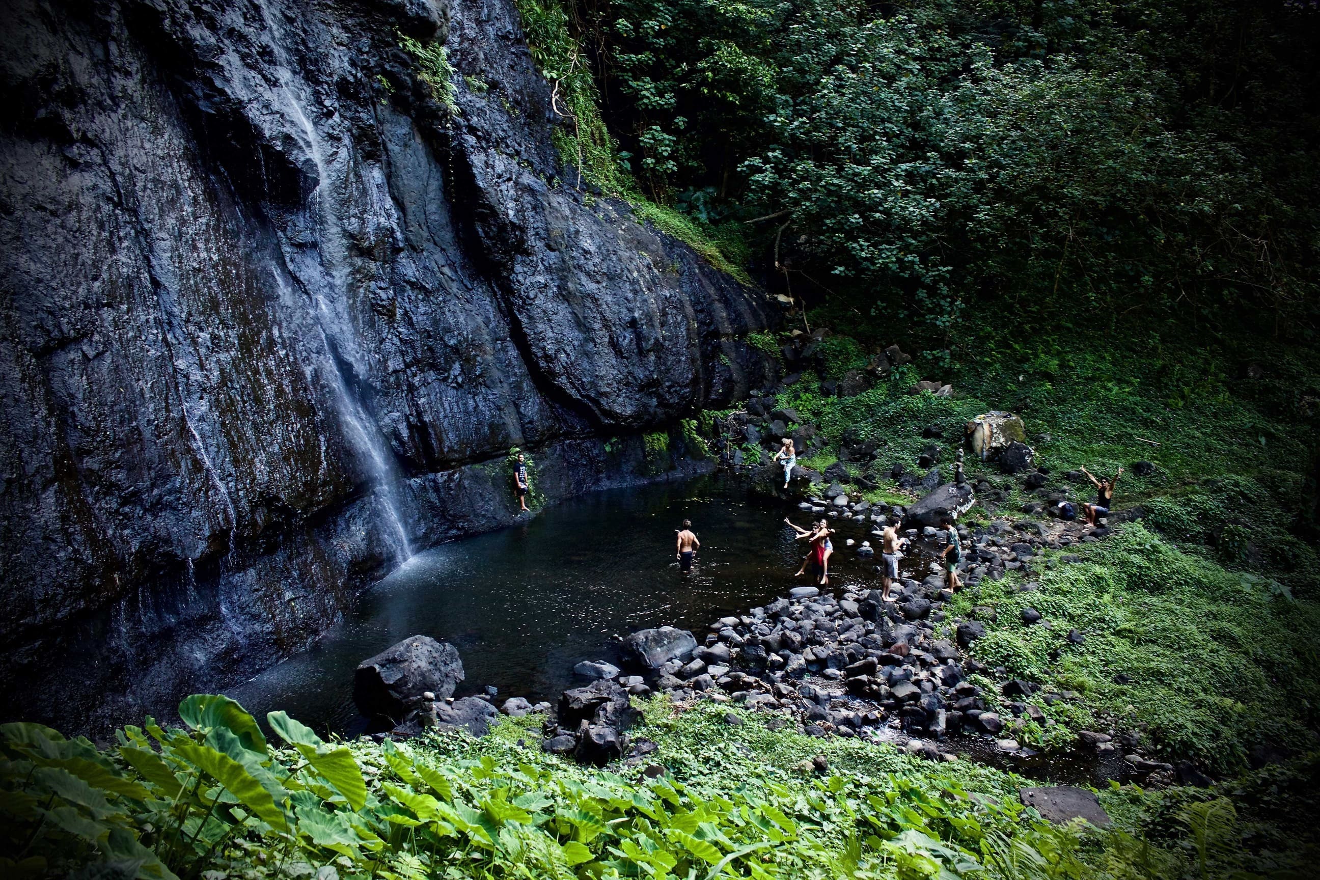 Waterfalls in Moorea Tahiti