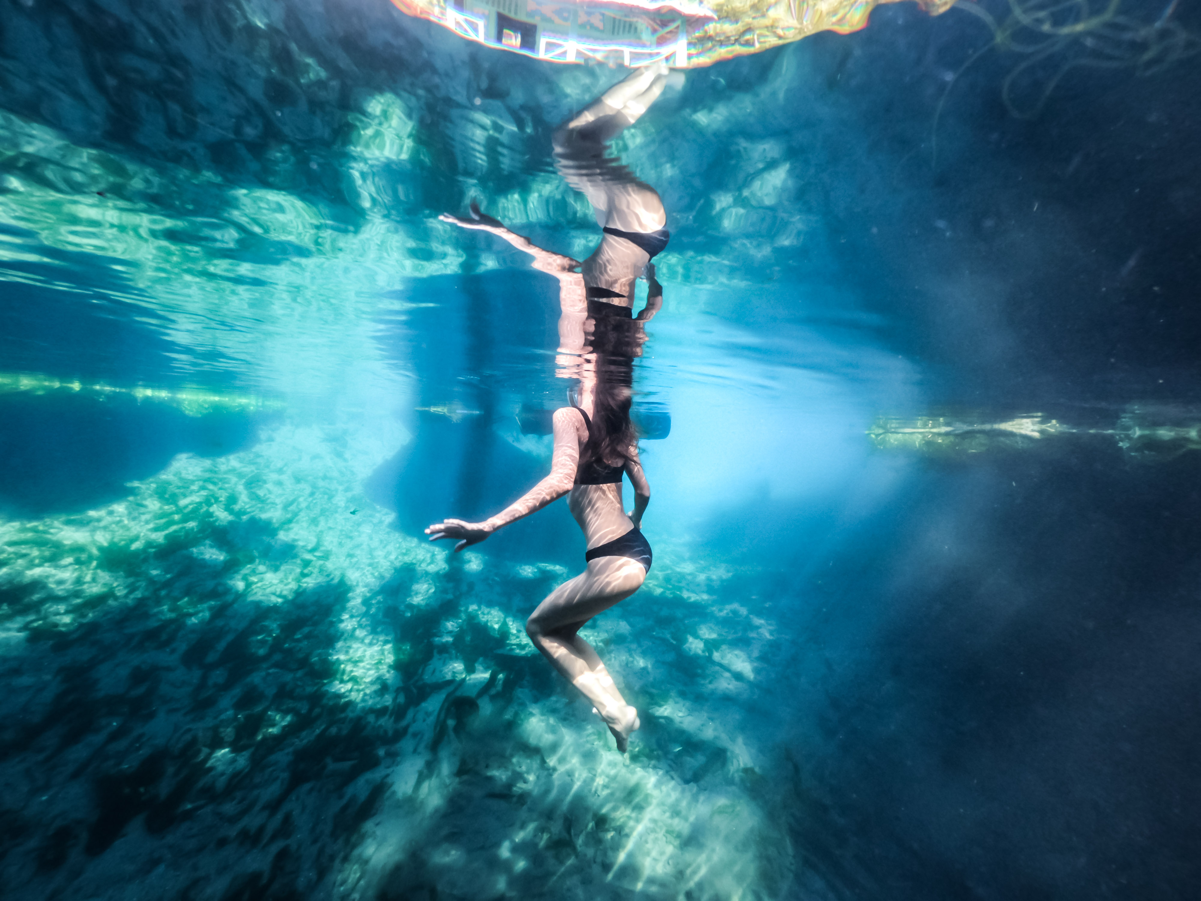 Blue Hole Vanuatu Swimming in the blue hole
