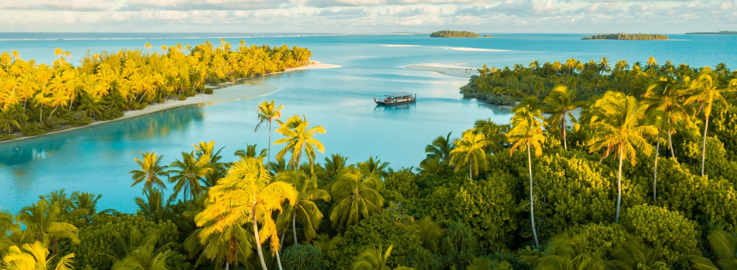 Green vegetation blue water