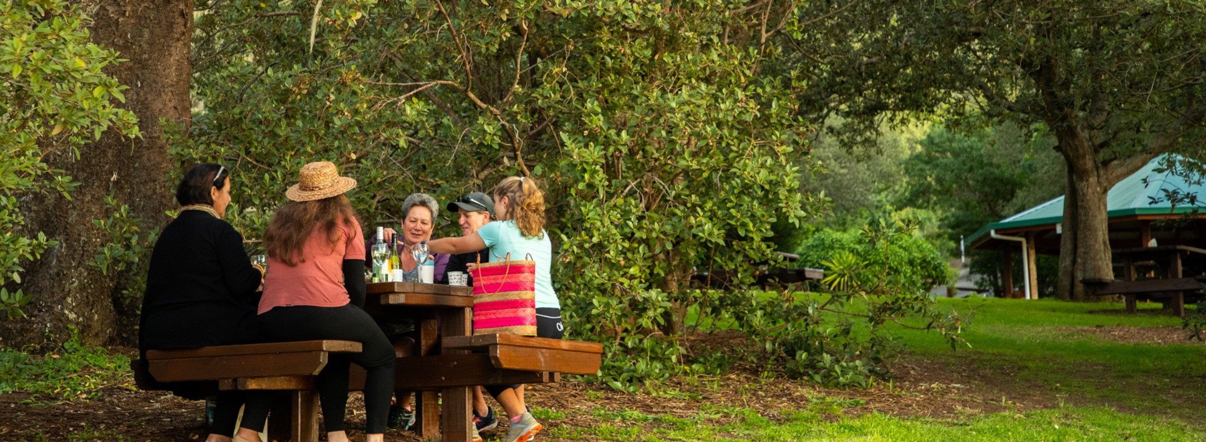 Family having a picnic on Norfolk Island